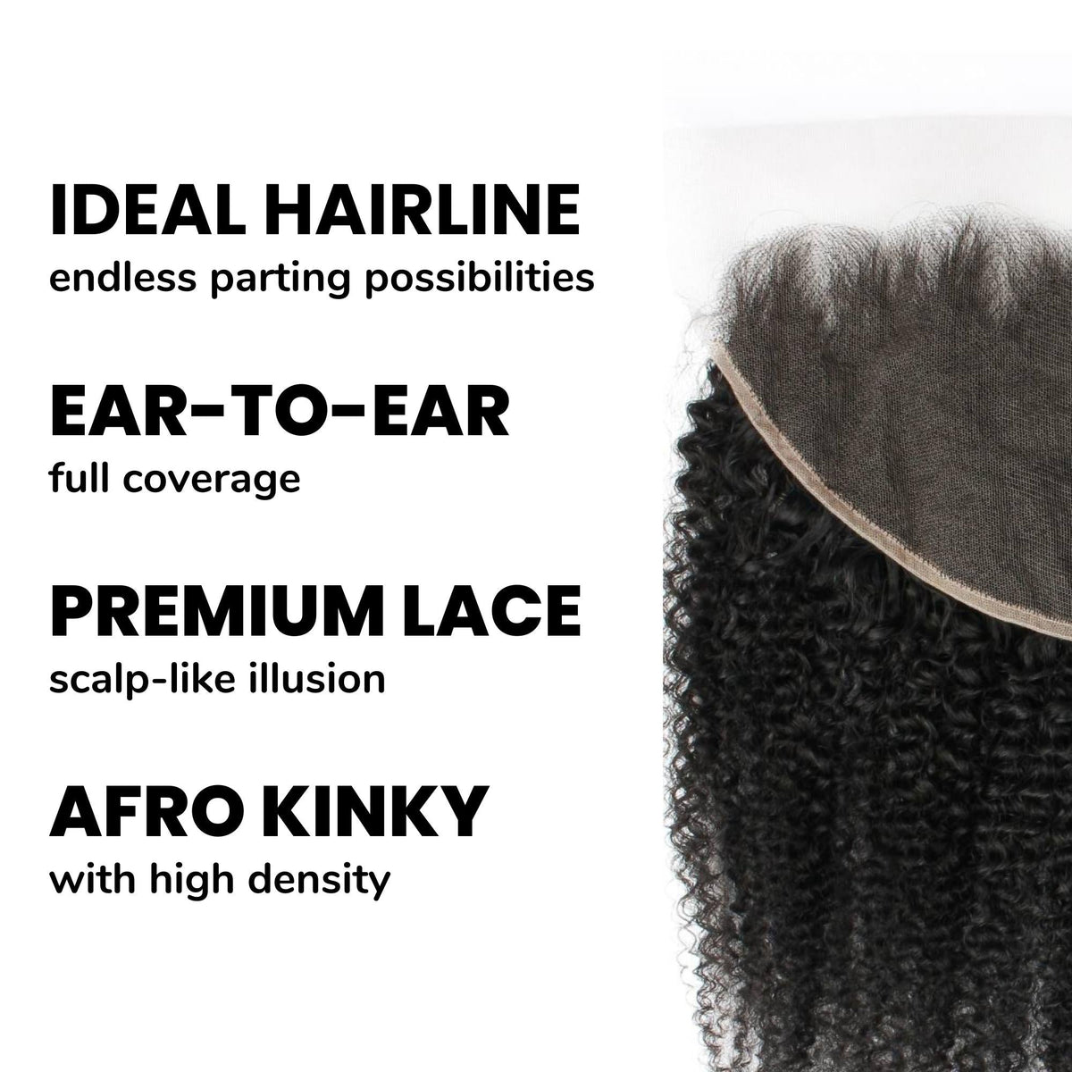 Afro Kinky 13x6 HD Lace Human Hair Frontal Luxegan
