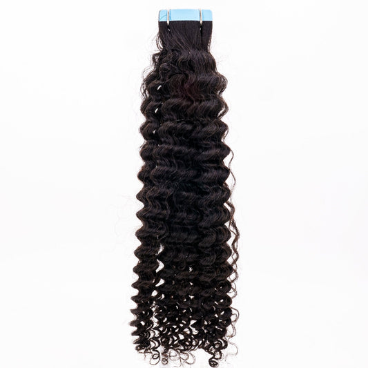 Afro Kinky Curly 100% Human Hair Tape In Extensions Luxegan