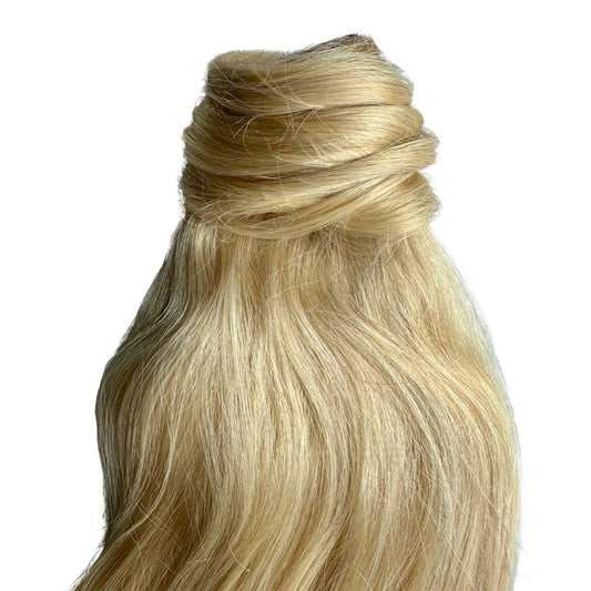 Bleach Blonde 100% Human Hair Ponytail Extension Luxegan