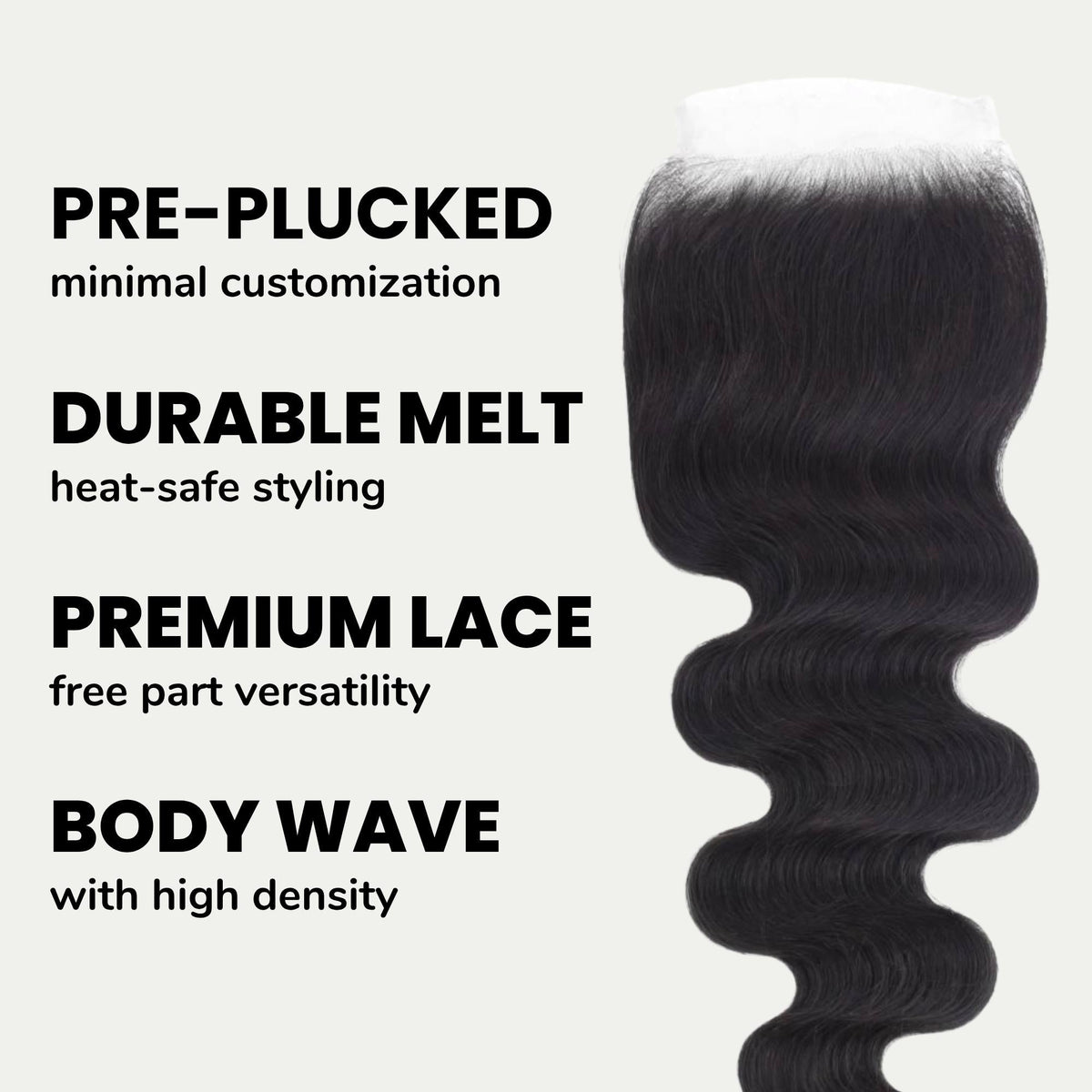 Body Wave 5x5 HD Lace Human Hair Closure Luxegan