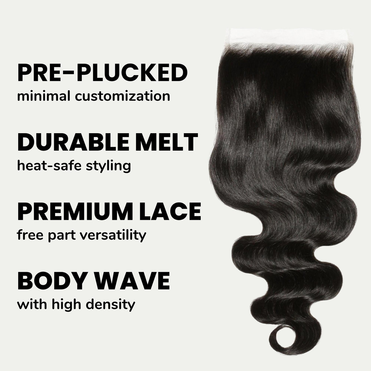 Body Wave 6x6 HD Lace Human Hair Closure Luxegan