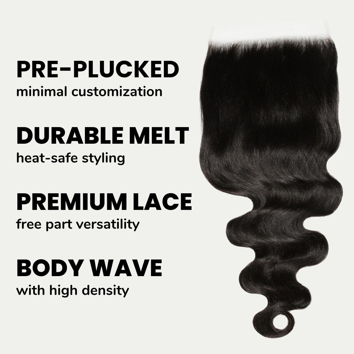 Body Wave 7x7 HD Lace Human Hair Closure Luxegan