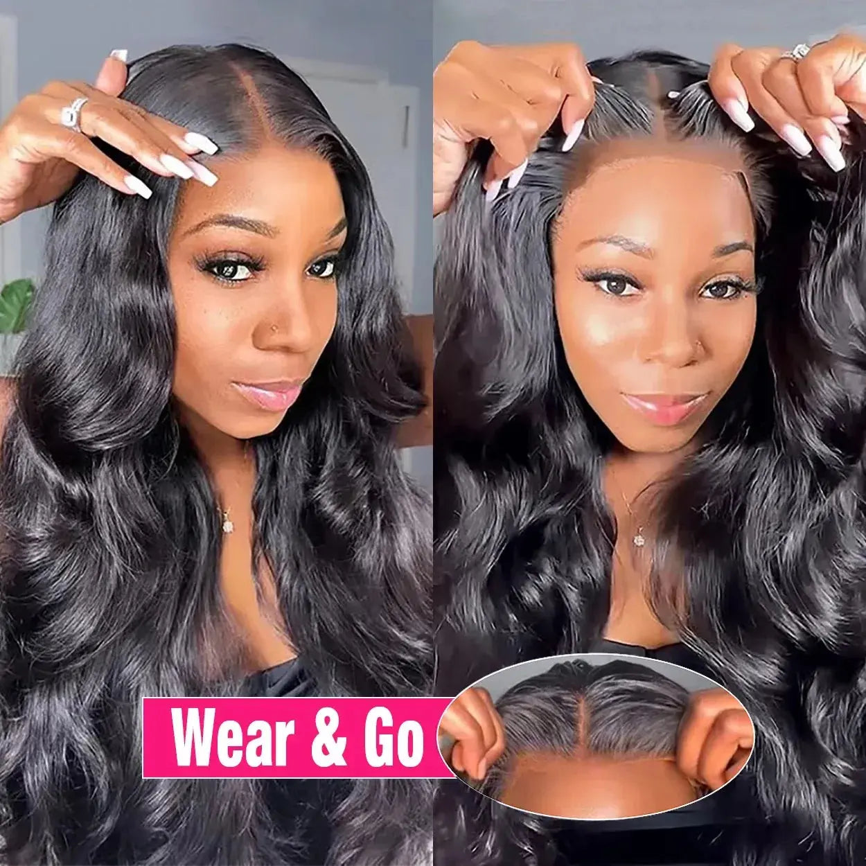 Body Wave | 5x5 Lace Closure | 100% Human Hair | Wear and Go | Lace Front | Glueless | Ready to Wear