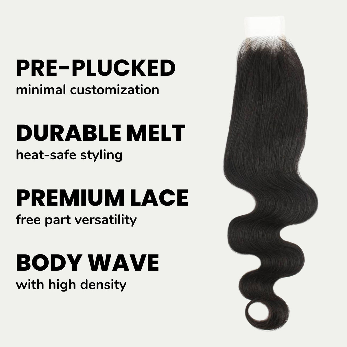 Brazilian Body Wave 2x6 HD Lace Human Hair Closure Luxegan