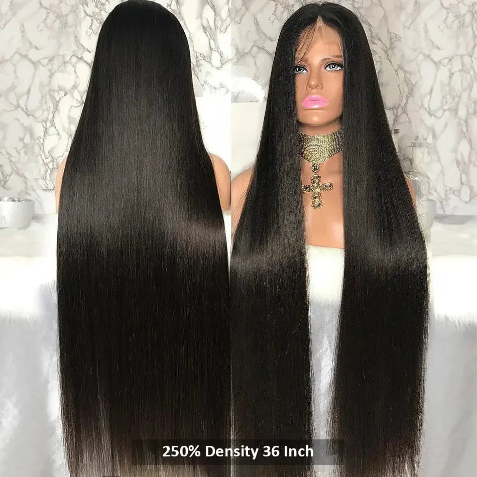 Brazilian Bone Straight Lace Front Human Hair Wig Luxegan