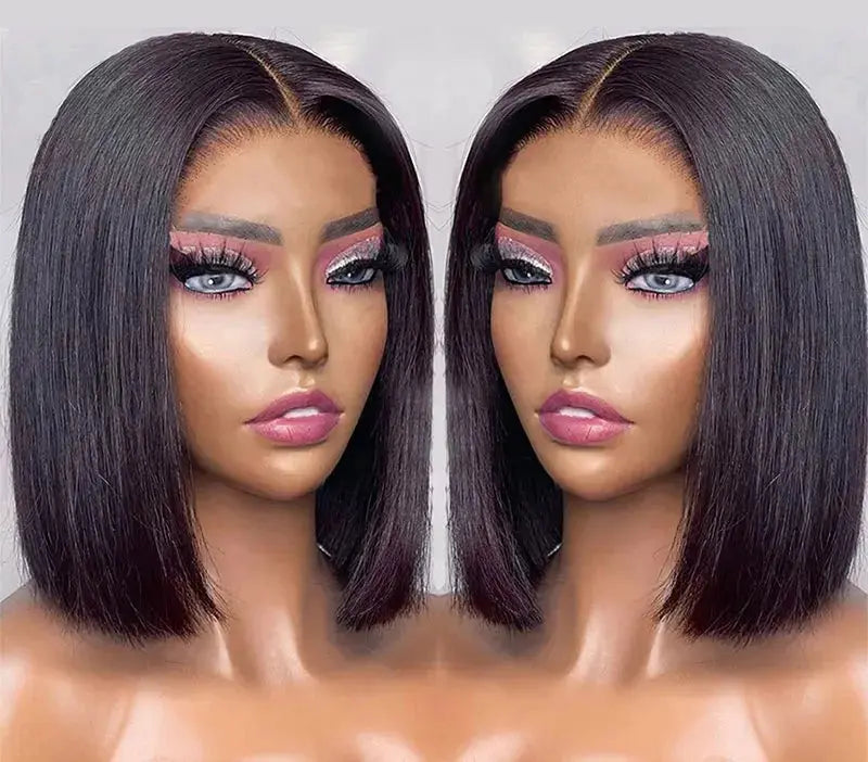 Brazilian Short Bob Wig | Straight | Human Hair | Pre Plucked | Ready To Go | Glueless | Wear and Go | Ready to Wear Luxegan