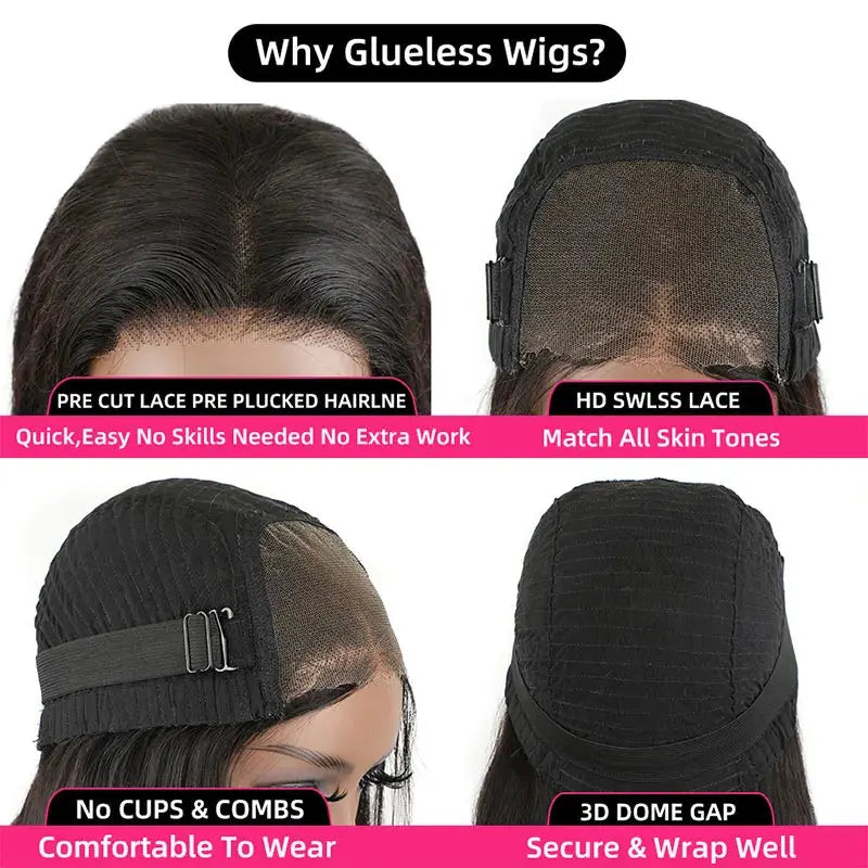 Brazilian Short Bob Wig | Straight | Human Hair | Pre Plucked | Ready To Go | Glueless | Wear and Go | Ready to Wear Luxegan