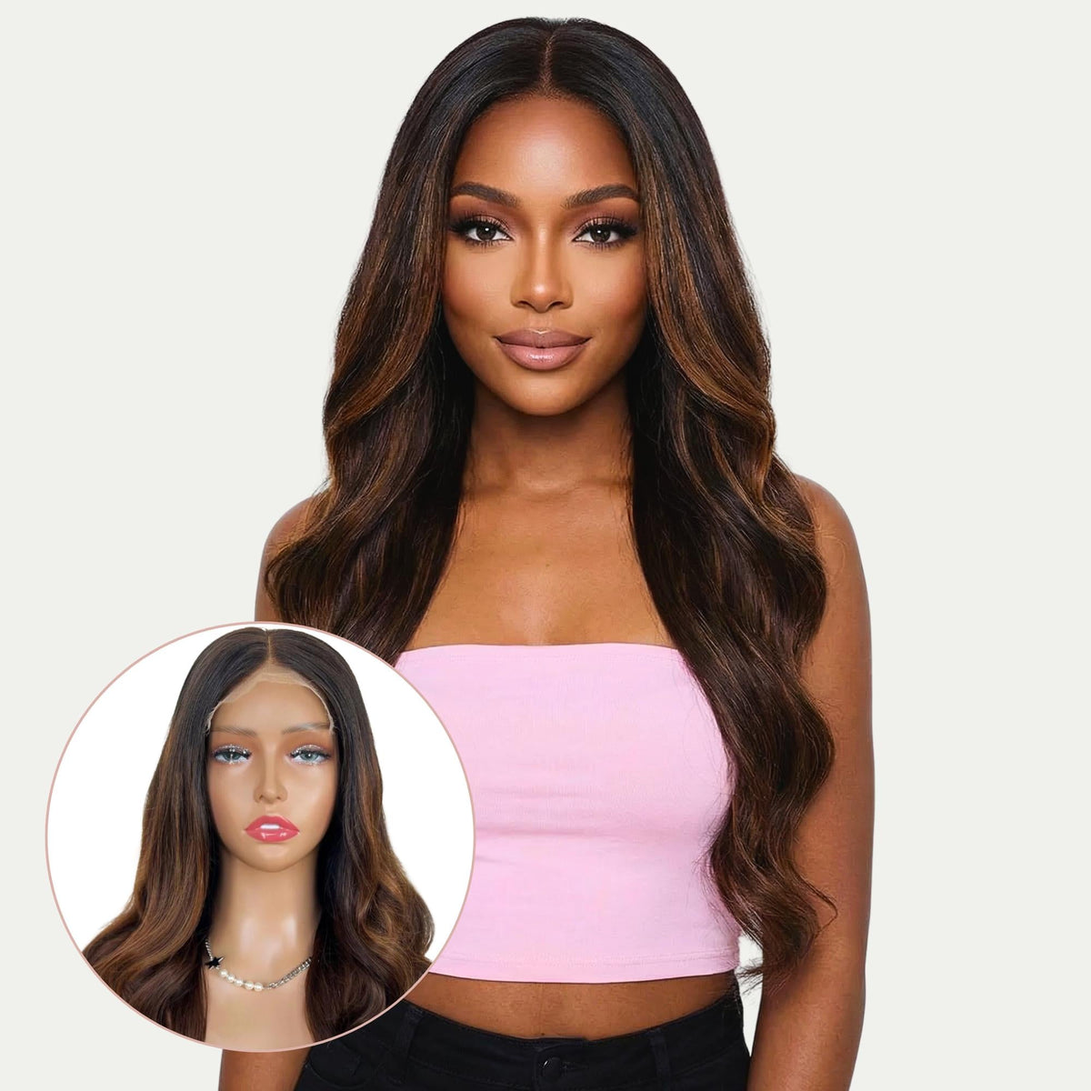 Celine Glueless 5x5 HD Lace Professionally Colored 100% Human Hair Closure Wig Luxegan