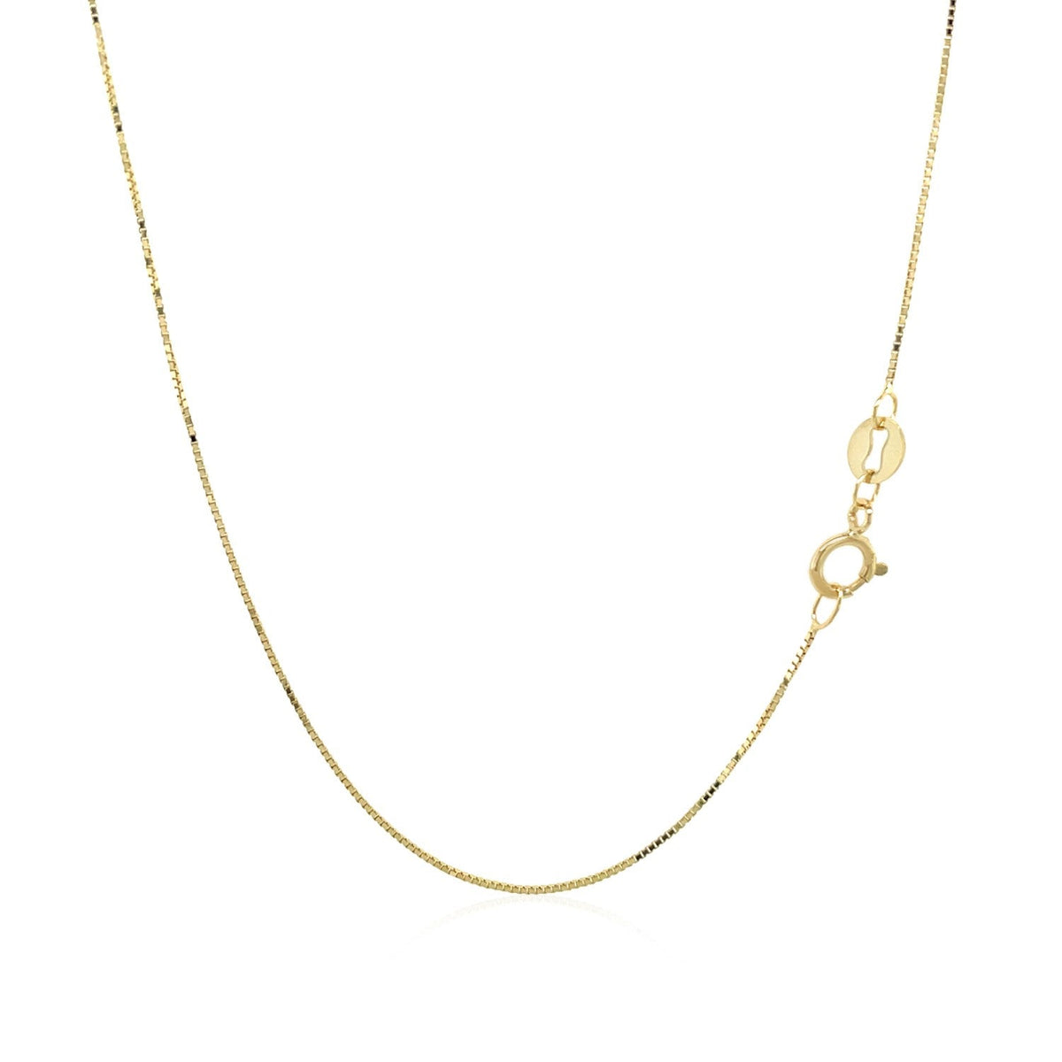 14k Yellow Gold Classic Box Chain 0.6mm