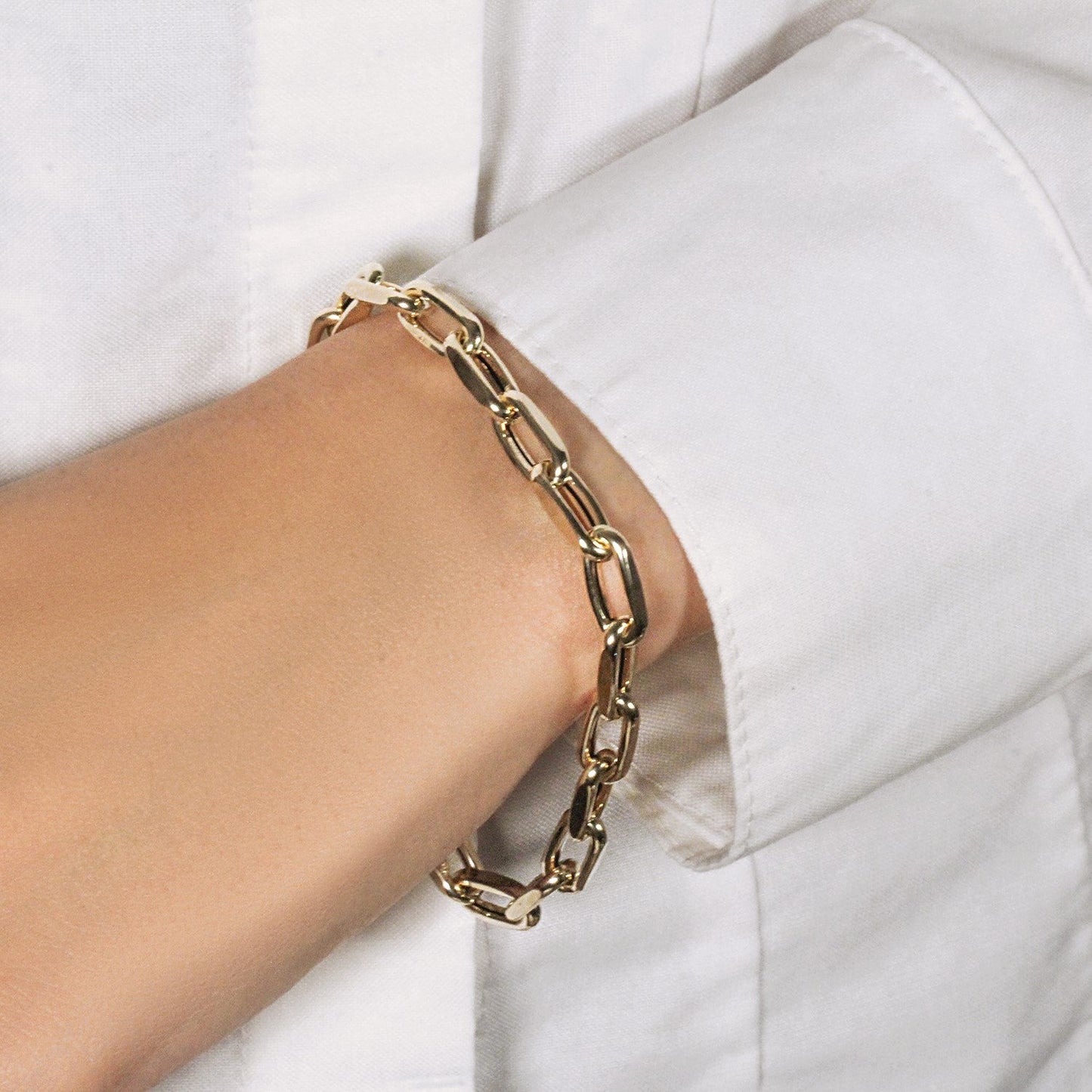 14k Yellow Gold French Cable Link Bracelet (6.00 mm)