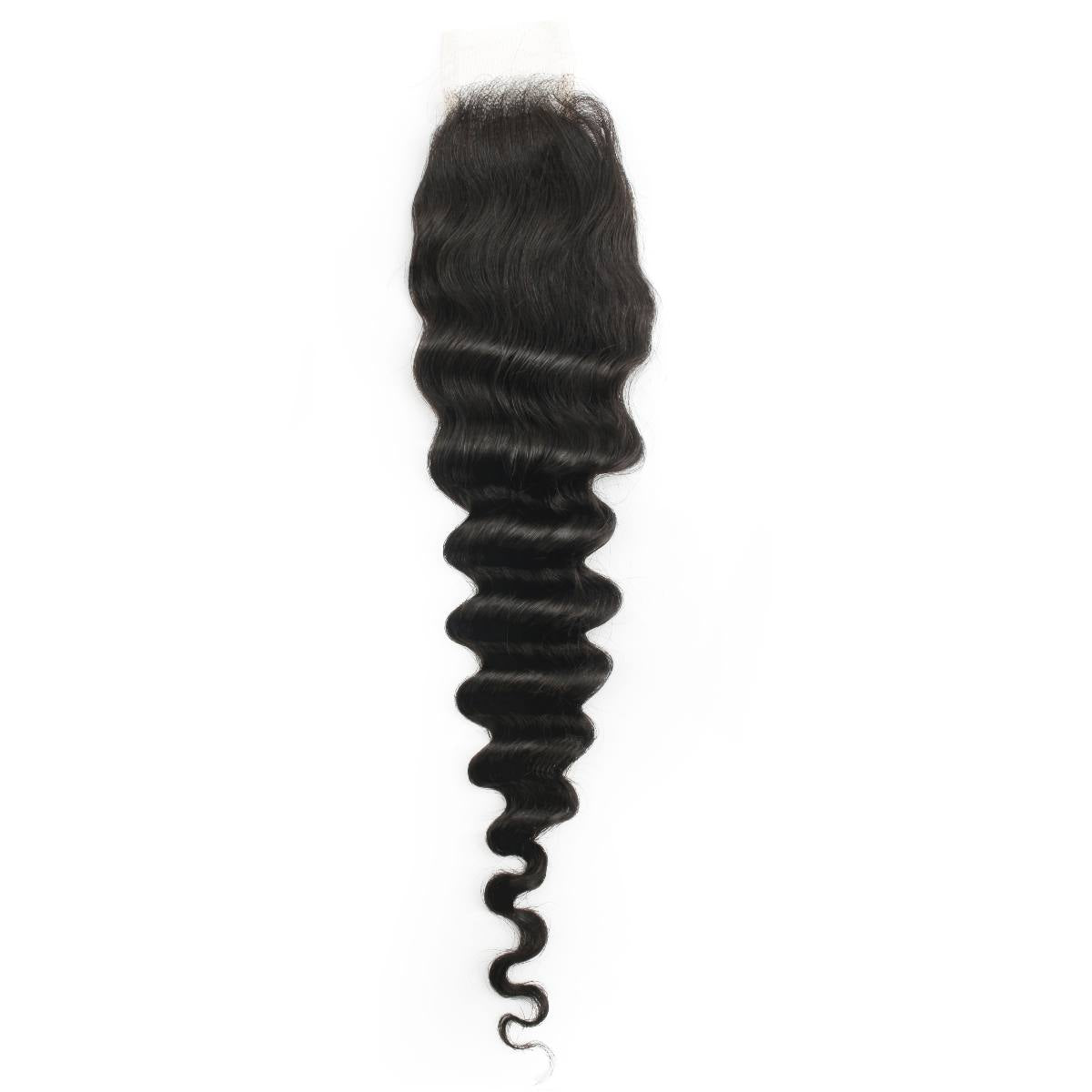Deep Wave 2x6 Transparent Lace Human Hair Closure Luxegan