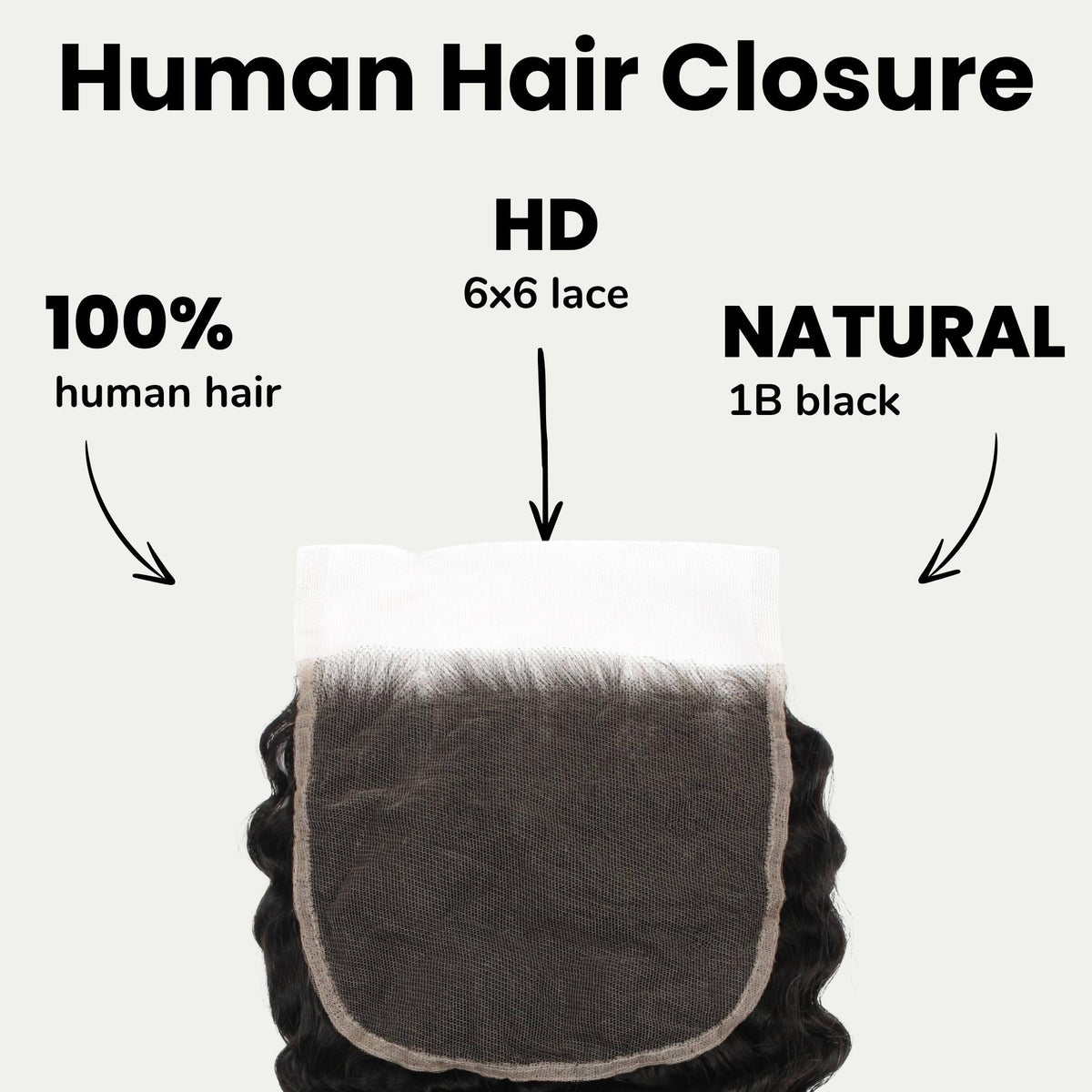 Deep Wave 6x6 HD Lace Human Hair Closure Luxegan