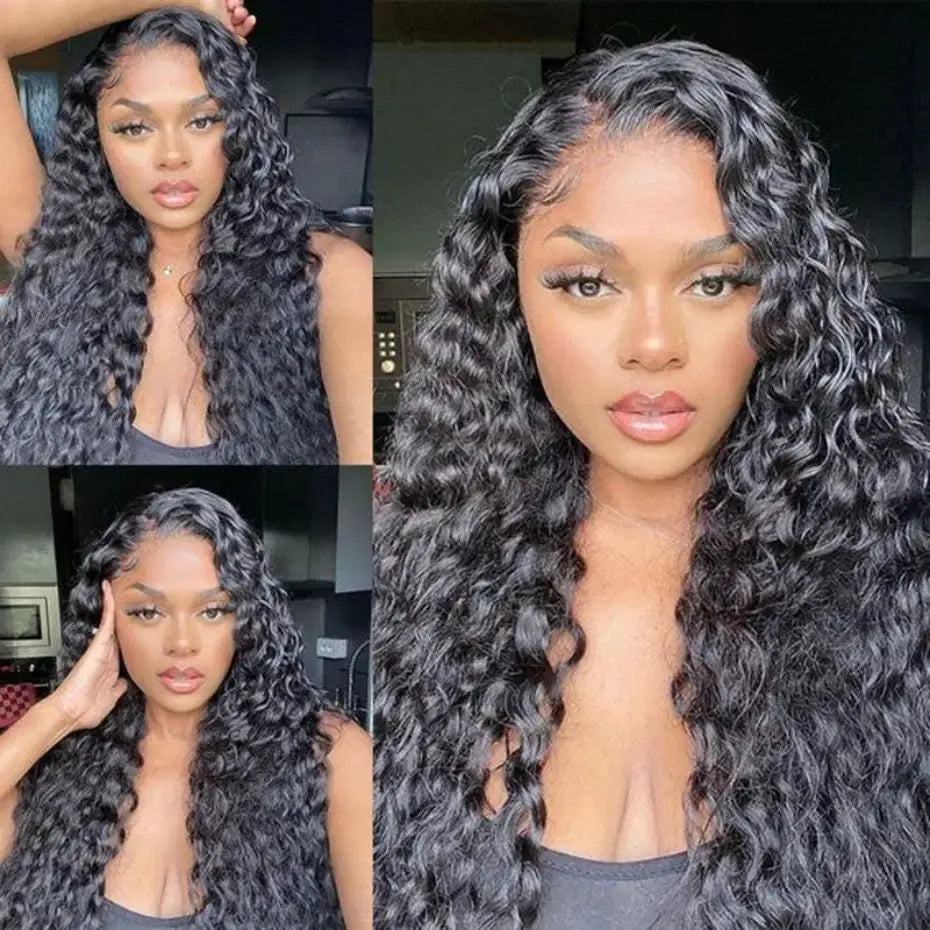 Deep Wave Glueless Lace Closure Wig | Pre-Cut | Ready to Wear | Brazilian Remy Hair Luxegan
