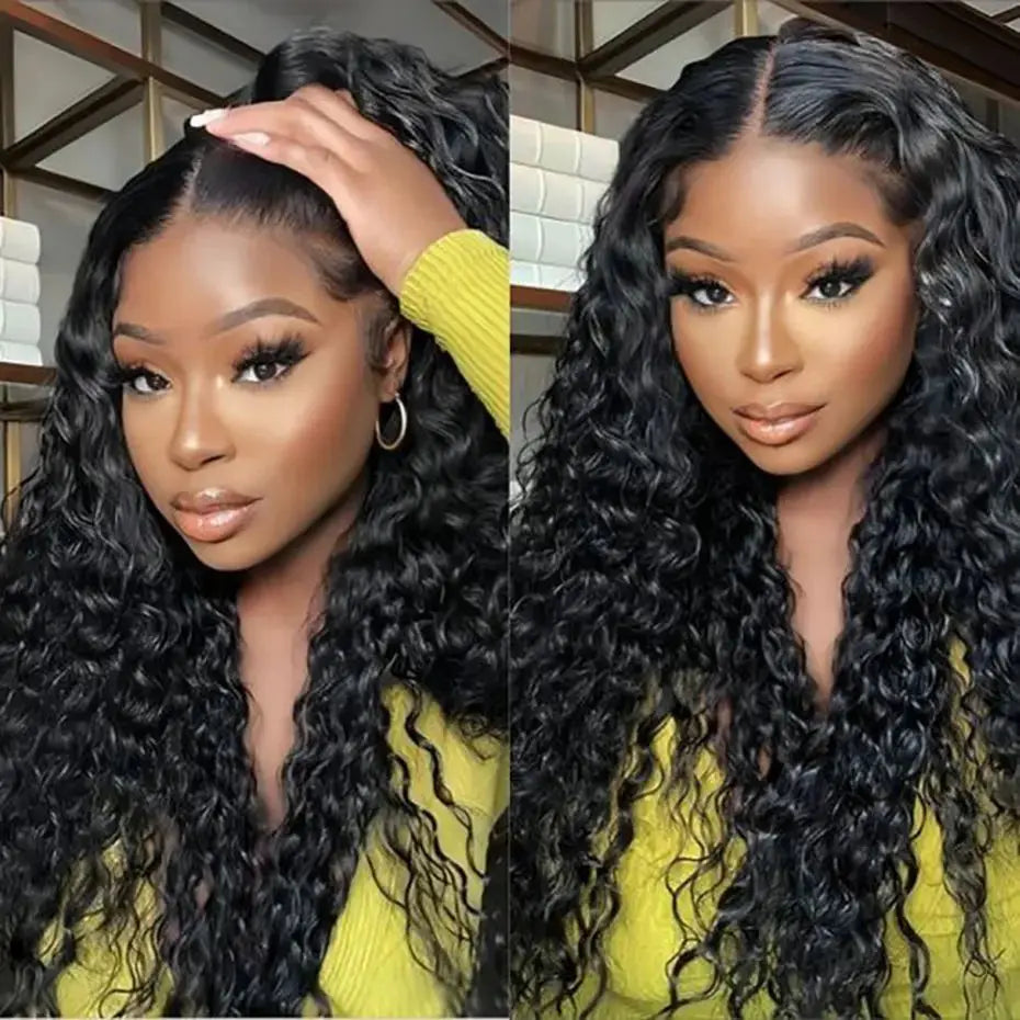 Deep Wave Glueless Lace Closure Wig | Pre-Cut | Ready to Wear | Brazilian Remy Hair Luxegan