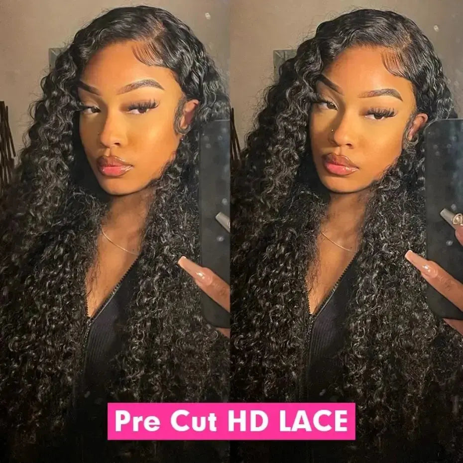 Deep Wave Glueless Lace Closure Wig | Pre-Cut | Ready to Wear | Brazilian Remy Hair Luxegan