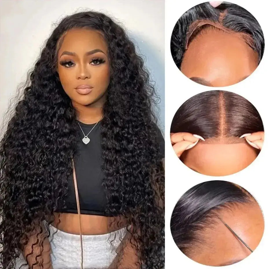 Deep Wave Glueless Lace Closure Wig | Pre-Cut | Ready to Wear | Brazilian Remy Hair Luxegan