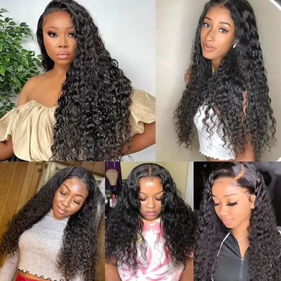 Deep Wave Glueless Lace Closure Wig | Pre-Cut | Ready to Wear | Brazilian Remy Hair Luxegan
