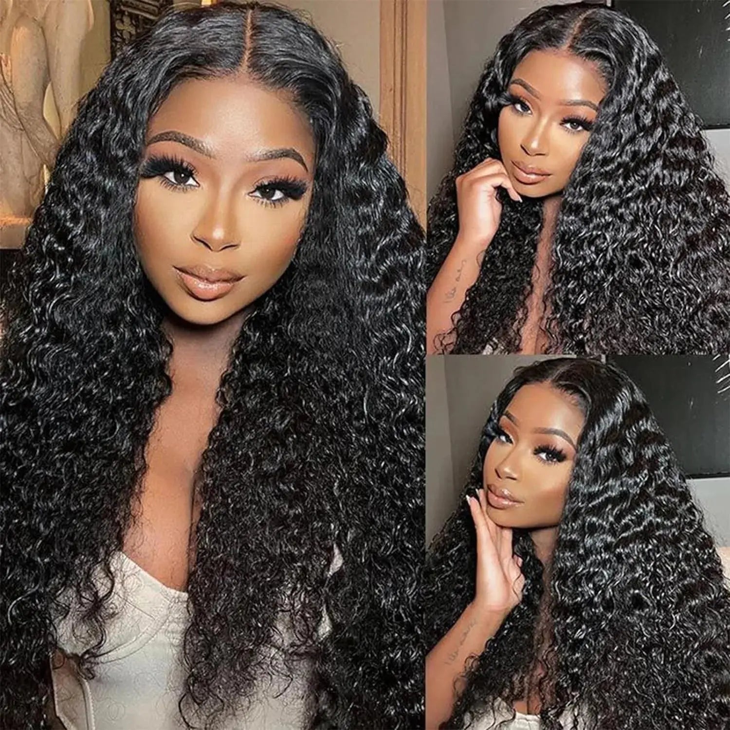 Deep Wave Ready to Wear | Wear and Go | Glueless Wig | Pre-Plucked | 13x4 Lace Frontal | Brazilian Remy Hair Luxegan
