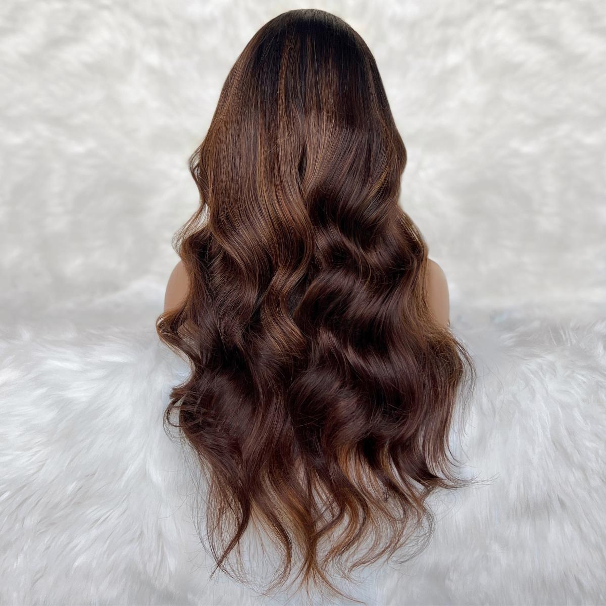 Giselle Glueless 5x5 HD Lace Professionally Colored 100% Human Hair Closure Wig Luxegan