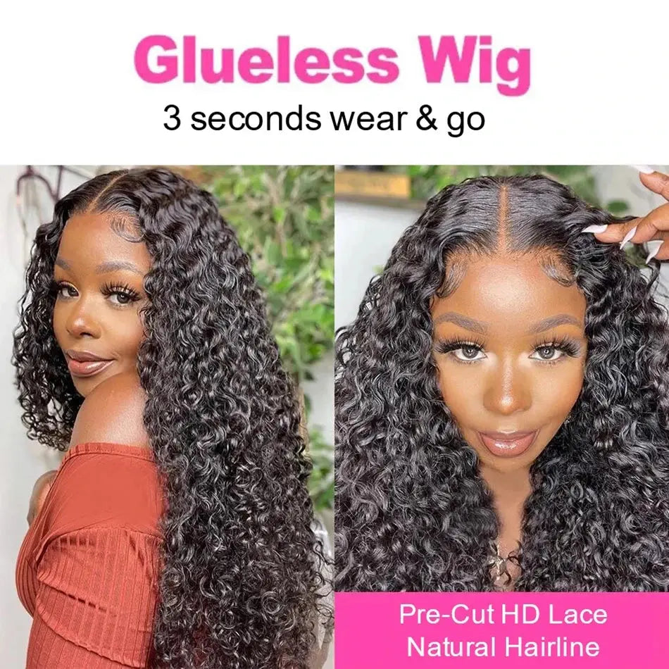 Glueless Jerry Curly Wig | Human Hair | Peruvian | Remy Grade | Ready To Wear | Wear And Go