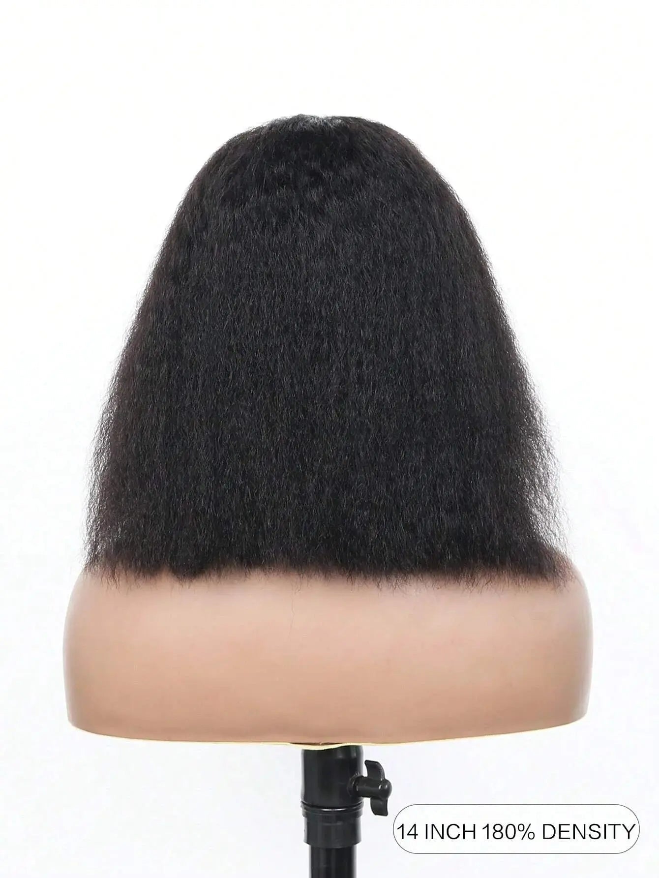 Glueless | Kinky | Straight | Frontal | 100% Human Hair | Wear And Go | Bob | 12A Peruvian Hair | Short | Yaki Straight Wigs