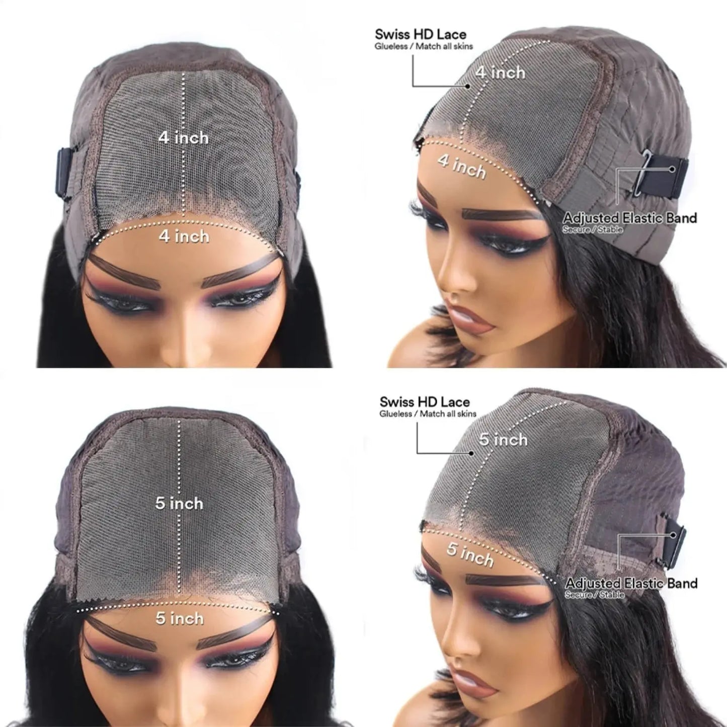 Glueless Wear and Go Water Wave  Human Hair Black Wig Luxegan