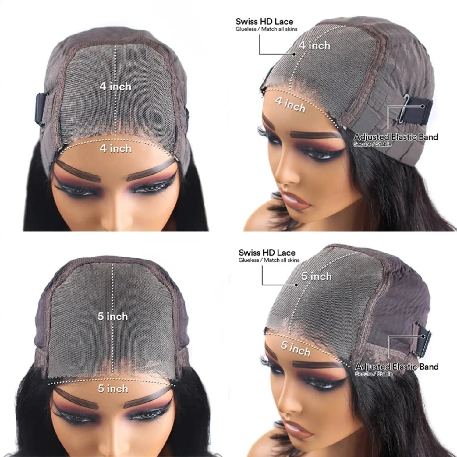 Glueless Wear and Go Water Wave  Human Hair Black Wig Luxegan