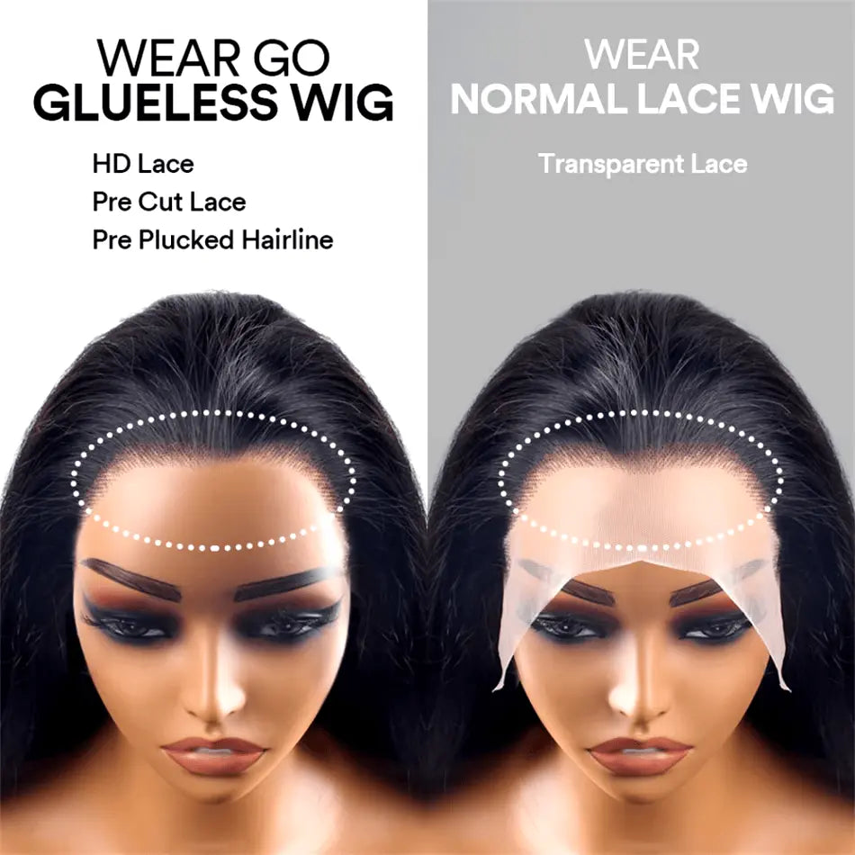 Glueless Wear and Go Water Wave  Human Hair Black Wig Luxegan