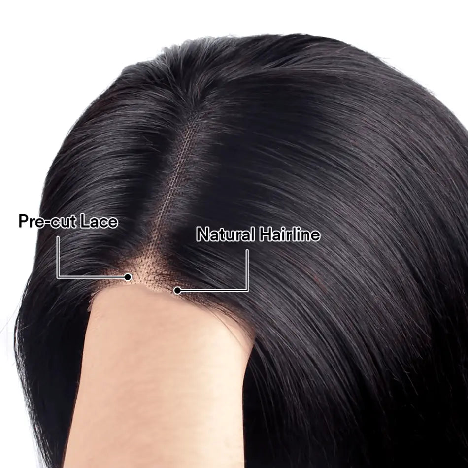 Glueless Wear and Go Water Wave  Human Hair Black Wig Luxegan