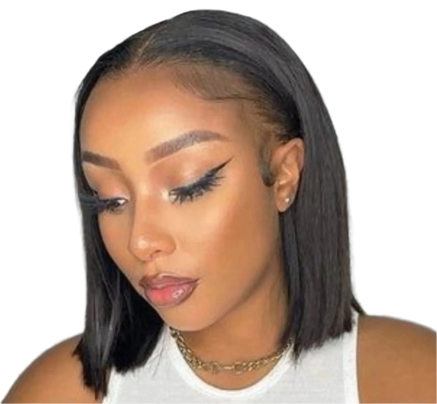 Glueless | Bob | Human Hair | Ready To Wear | Bone Straight | Transparent 4x4 Lace Closure Wig Luxegan