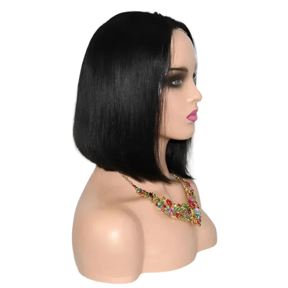 Glueless | Brazilian | Short | Bob | Human Hair | Ready To Wea | Straight r | Lace Closure Wigs Luxegan