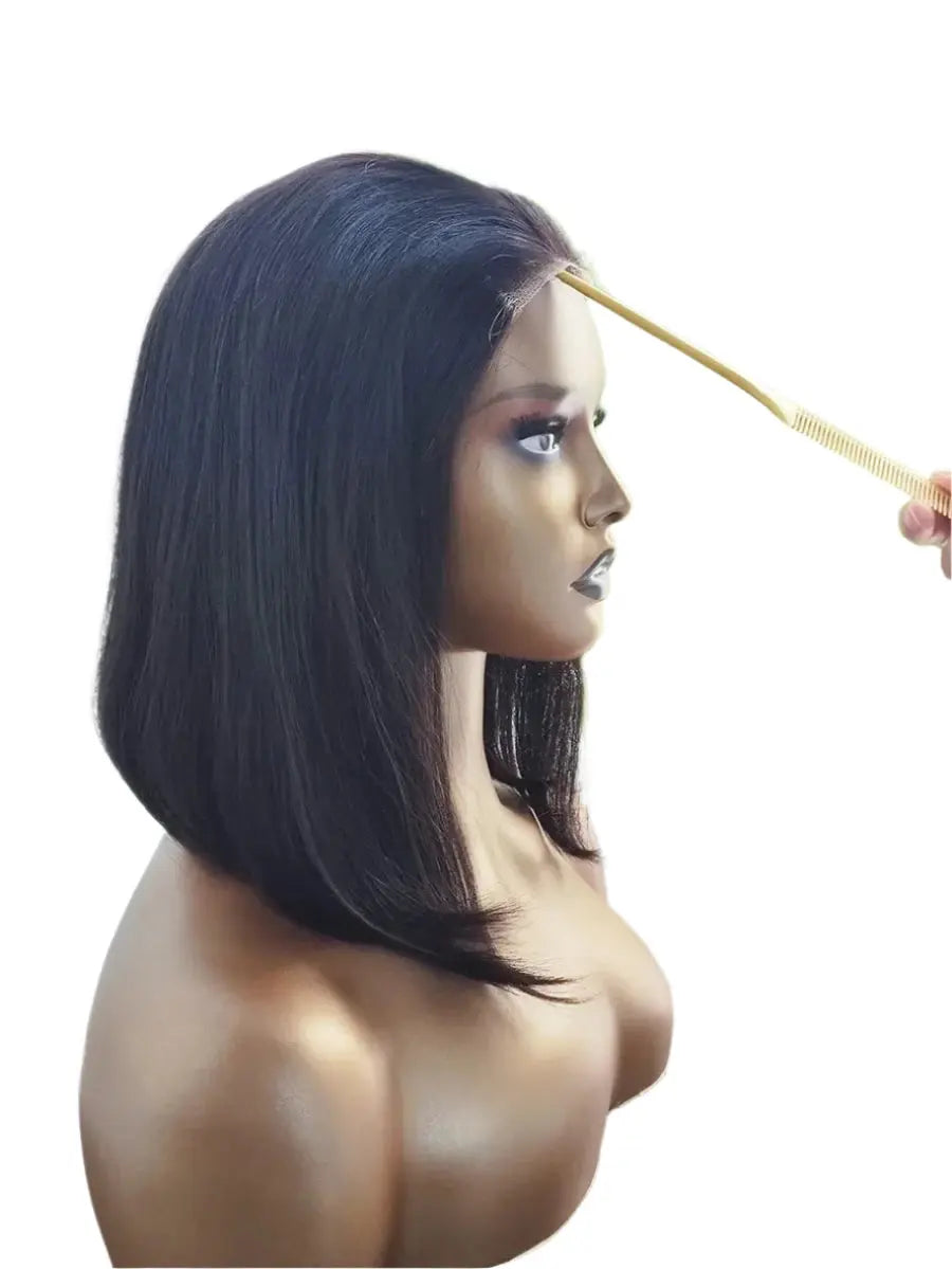 Glueless | Brazilian | Short | Bob | Human Hair | Ready To Wea | Straight r | Lace Closure Wigs Luxegan