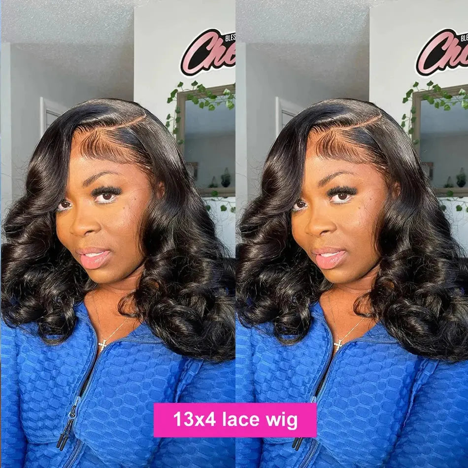 Glueless | Ready to Wear | Wear and Go | Body Wave Bob Wig | Frontal | Glueless | Brazilian Remy Hair Luxegan