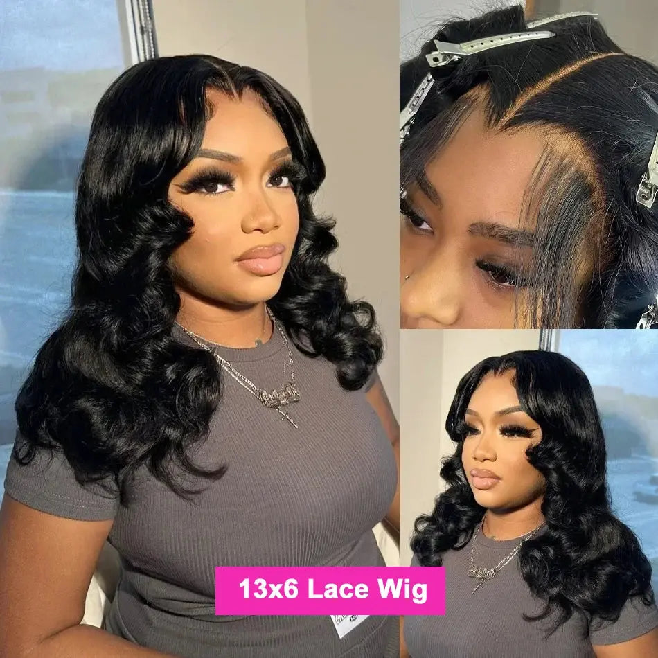 Glueless | Ready to Wear | Wear and Go | Body Wave Bob Wig | Frontal | Glueless | Brazilian Remy Hair Luxegan