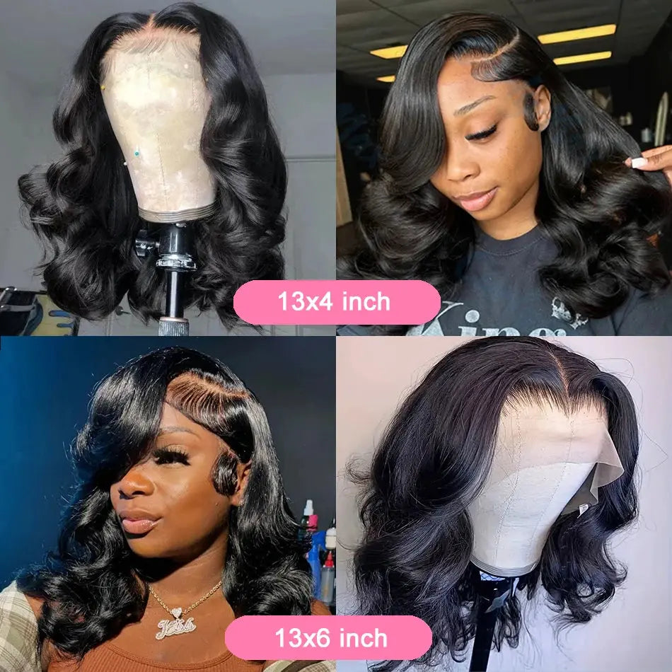 Glueless | Ready to Wear | Wear and Go | Body Wave Bob Wig | Frontal | Glueless | Brazilian Remy Hair Luxegan