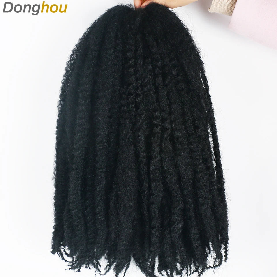 18" Marley Hair for Braids | Afro Kinky Ombre Braiding Hair | Kanekalon Extensions | 30 Strands/Pack Luxegan