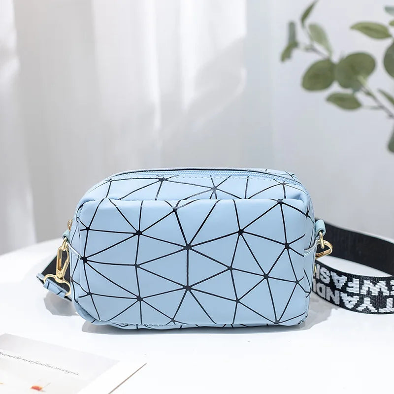 Women's Laser Crossbody Bag | Sling Shoulder Bag & Jelly Holographic Square Messenger Satchel Bag (Daily Small Handbag Purse) Luxegan