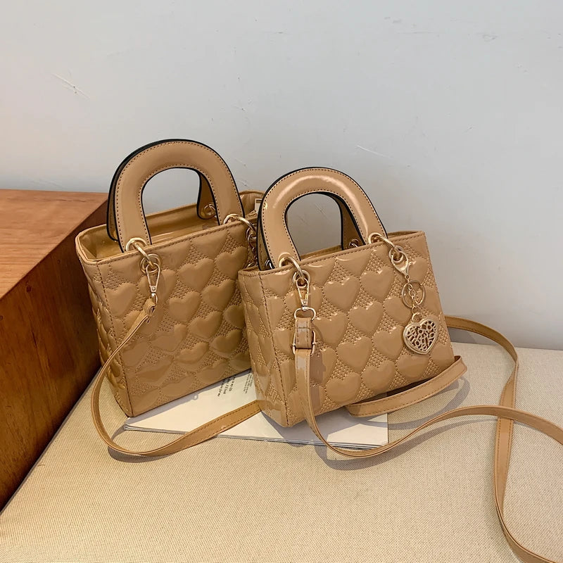 Women's Brand Luxury Quilted Square Handle Bag | High-Quality Classic Tote & Crossbody Luxegan