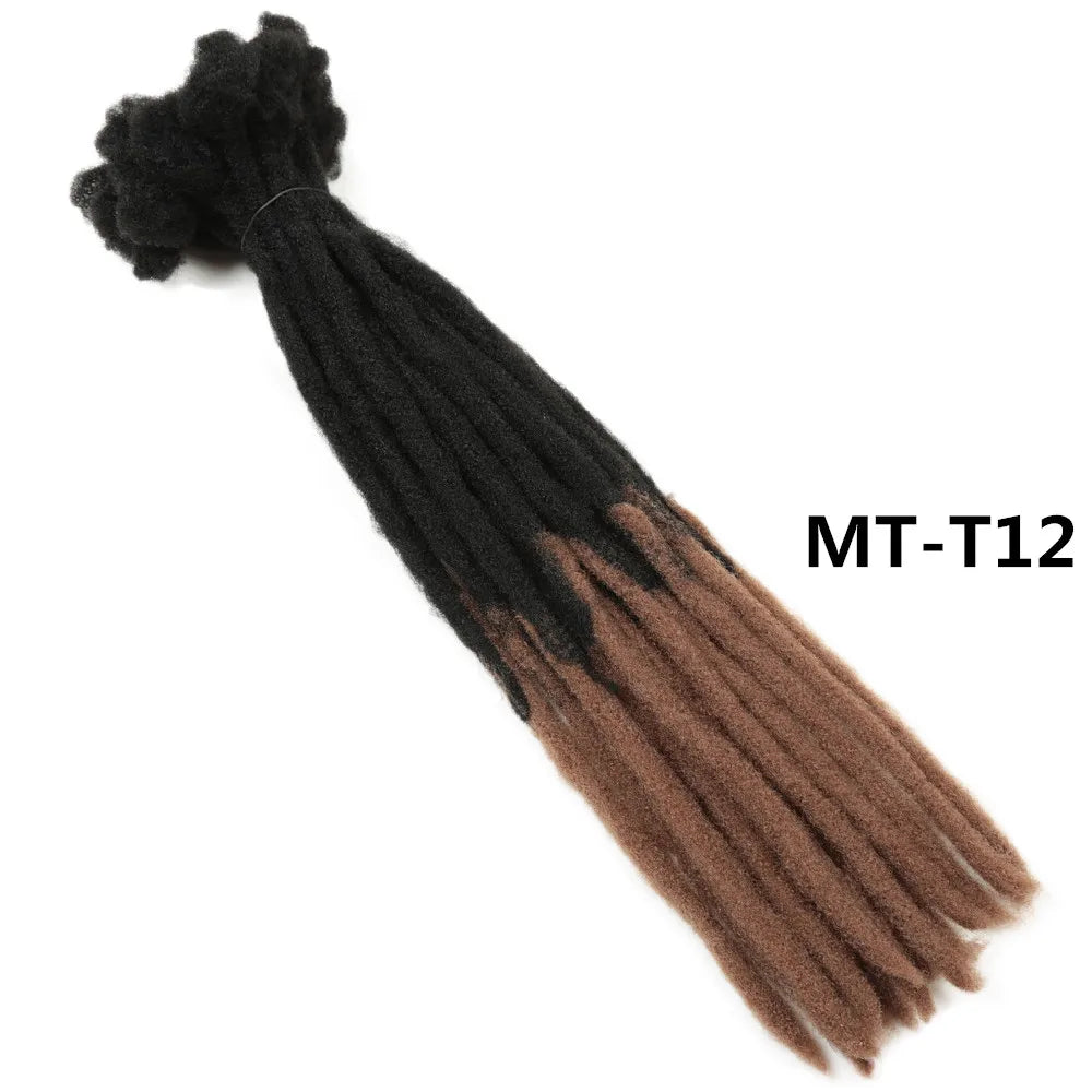 22" Dreadlocks Crochet Hair Braids | Ombre Synthetic Extensions | Reggae & Hip Hop Style Luxegan