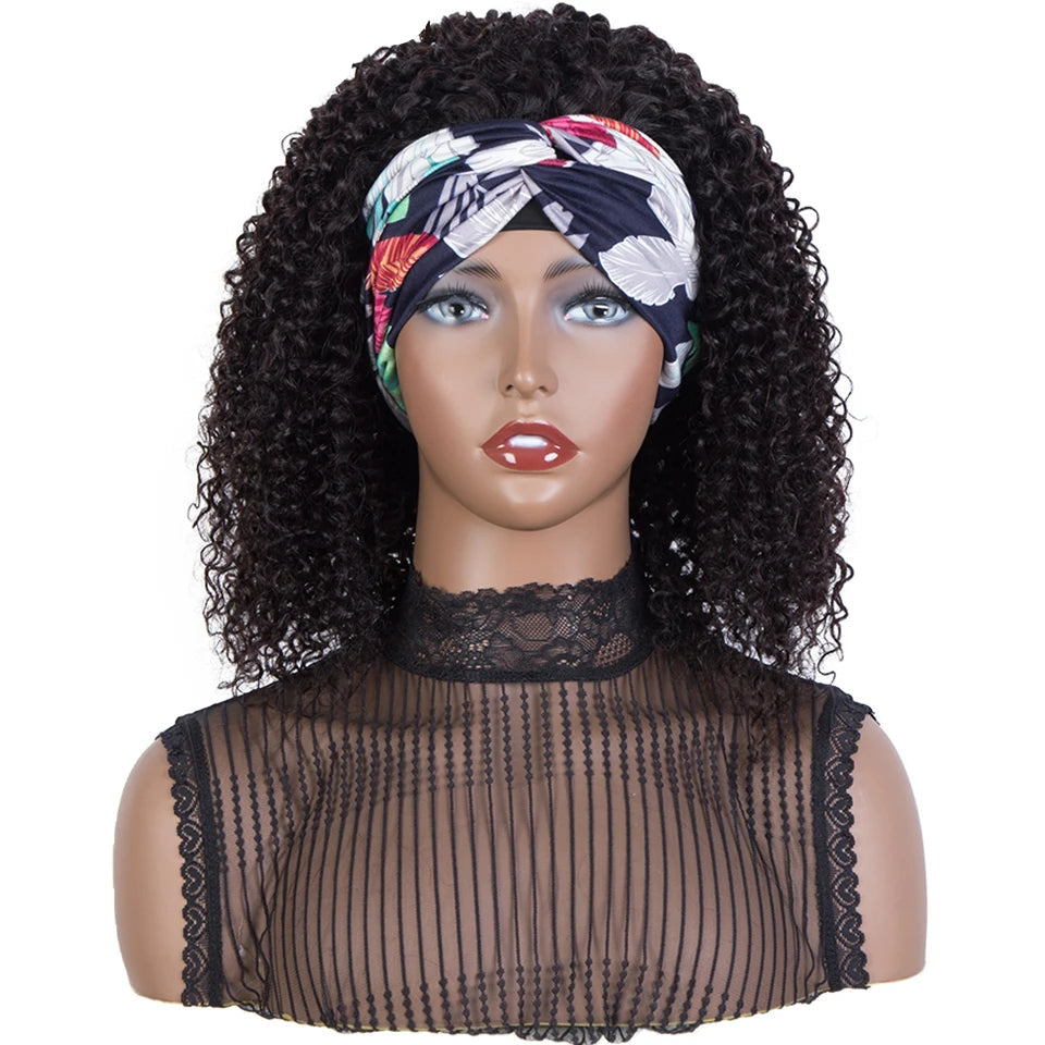 Brazilian Curly Headband Wig | Glueless Jerry Curl Remy Human Hair (Full Machine Made, Beginner Friendly) Luxegan