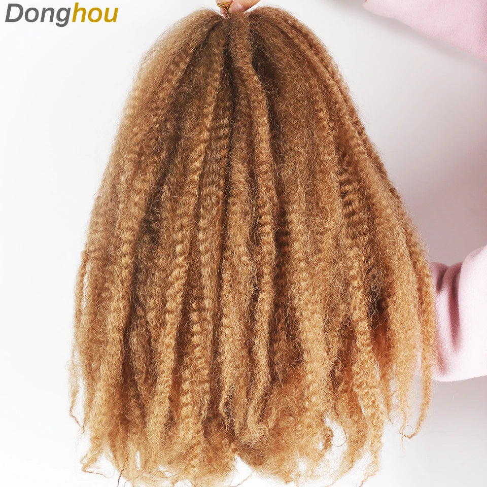 18" Marley Hair for Braids | Afro Kinky Ombre Braiding Hair | Kanekalon Extensions | 30 Strands/Pack Luxegan
