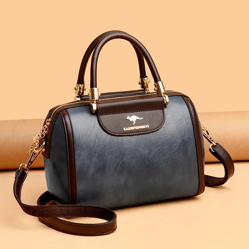 Super High-Quality Leather Top Handle Purse | Shell Bag & Fashionable Handbag Luxegan