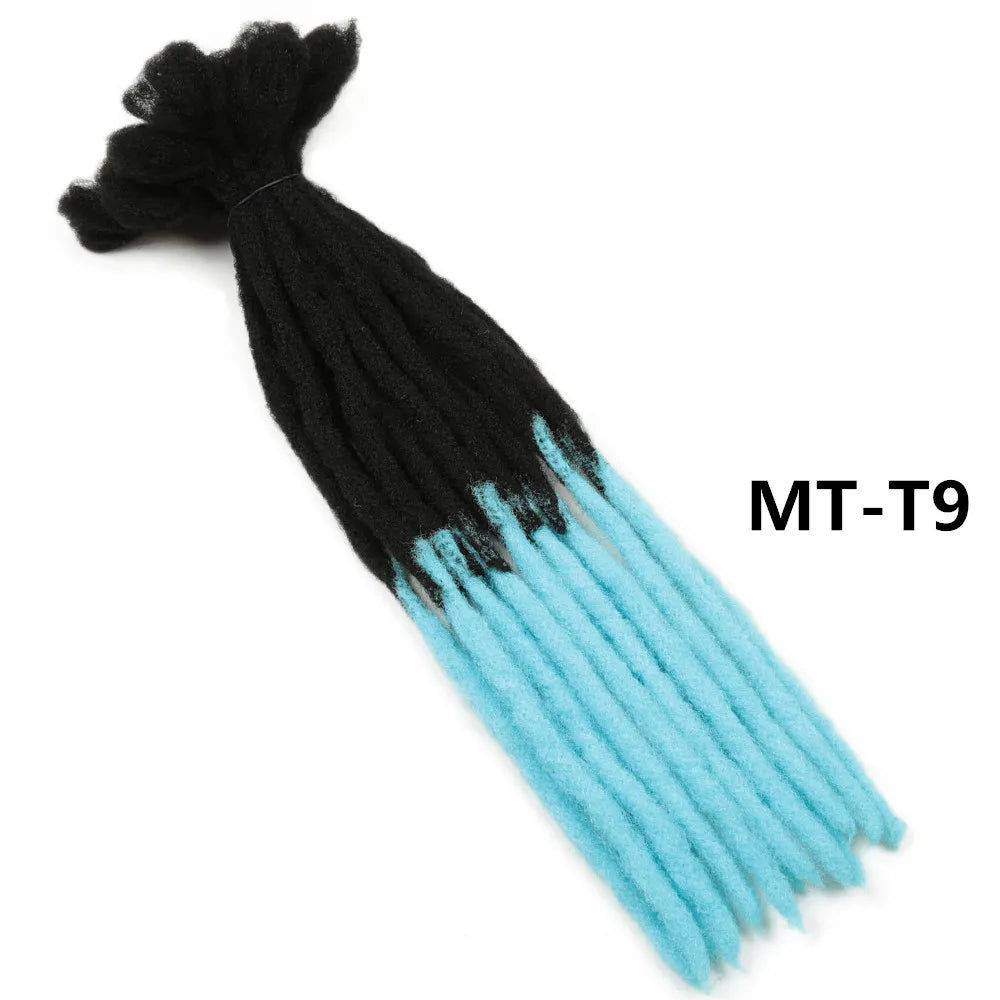 22" Dreadlocks Crochet Hair Braids | Ombre Synthetic Extensions | Reggae & Hip Hop Style Luxegan