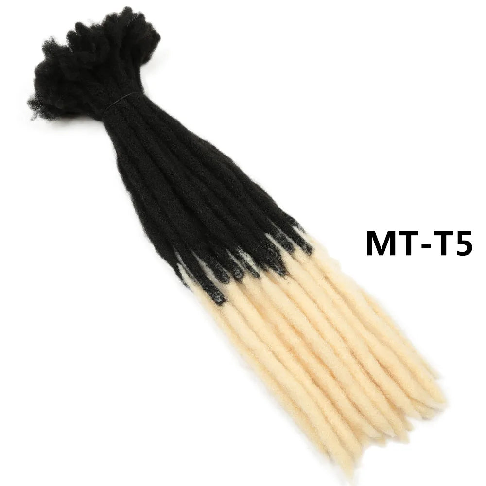 22" Dreadlocks Crochet Hair Braids | Ombre Synthetic Extensions | Reggae & Hip Hop Style Luxegan