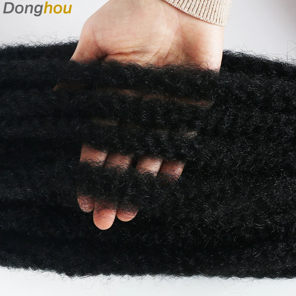18" Marley Hair for Braids | Afro Kinky Ombre Braiding Hair | Kanekalon Extensions | 30 Strands/Pack Luxegan