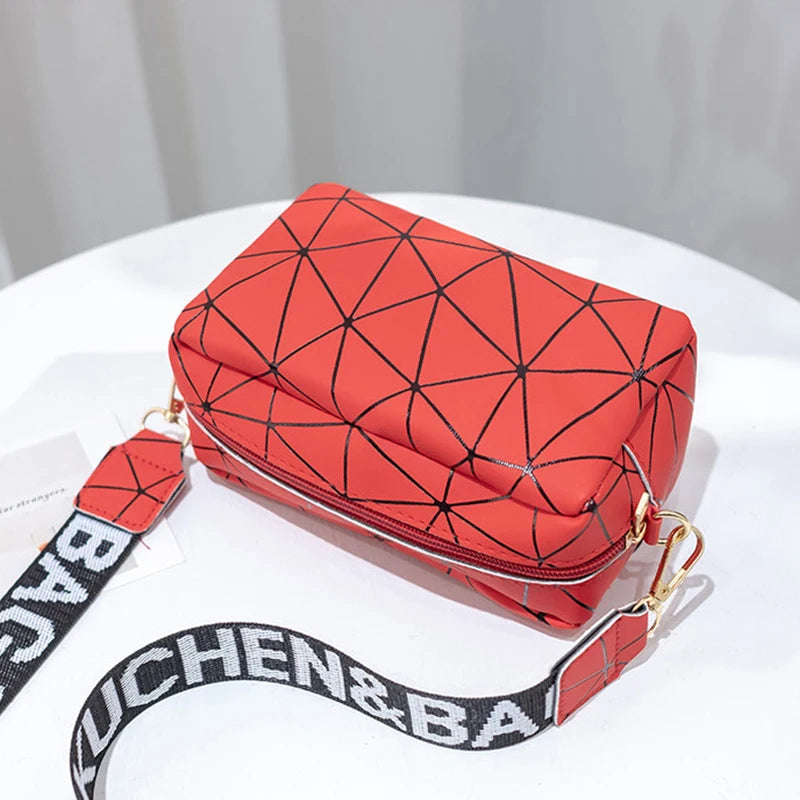 Women's Laser Crossbody Bag | Sling Shoulder Bag & Jelly Holographic Square Messenger Satchel Bag (Daily Small Handbag Purse) Luxegan