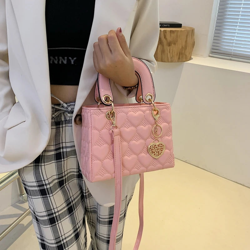 Women's Brand Luxury Quilted Square Handle Bag | High-Quality Classic Tote & Crossbody Luxegan