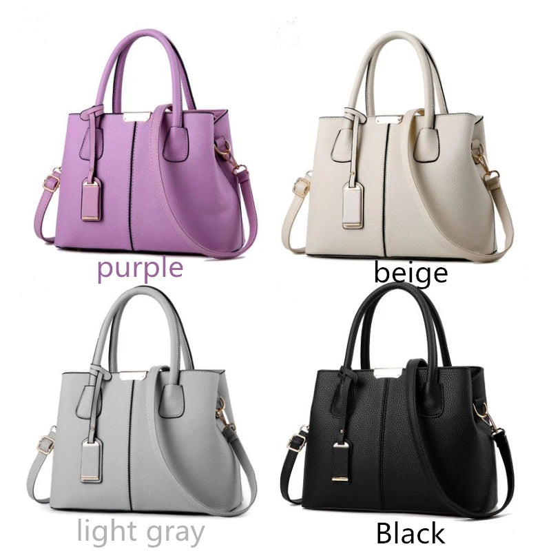 New Luxury Designer Brand Bags for Women | Fashion Soft PU Leather Handbags | Solid Color Shoulder Purse Tote