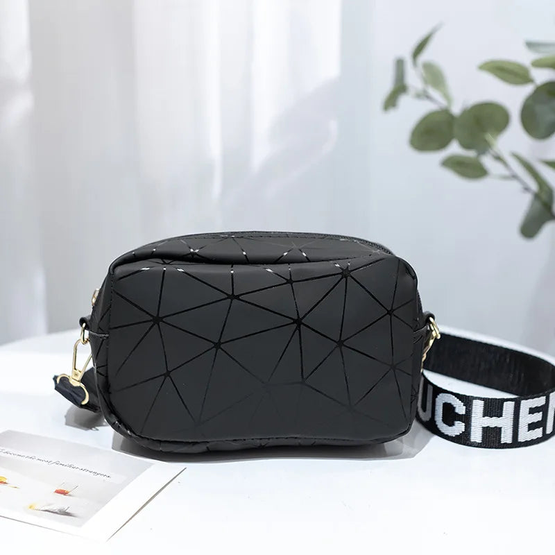 Women's Laser Crossbody Bag | Sling Shoulder Bag & Jelly Holographic Square Messenger Satchel Bag (Daily Small Handbag Purse) Luxegan