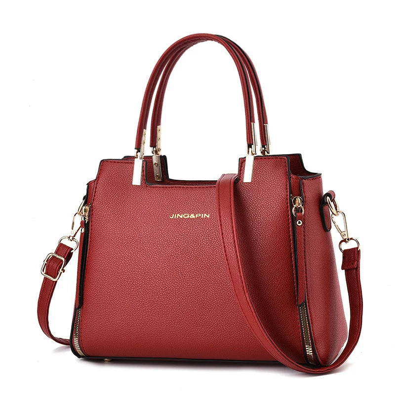 New Crocodile Pattern Large Capacity Shoulder Bag | Versatile Fashion Retro Tote | Simple Elegant Temperament Handbag | High-Quality PU Leather Crossbody Messenger Bag Luxegan
